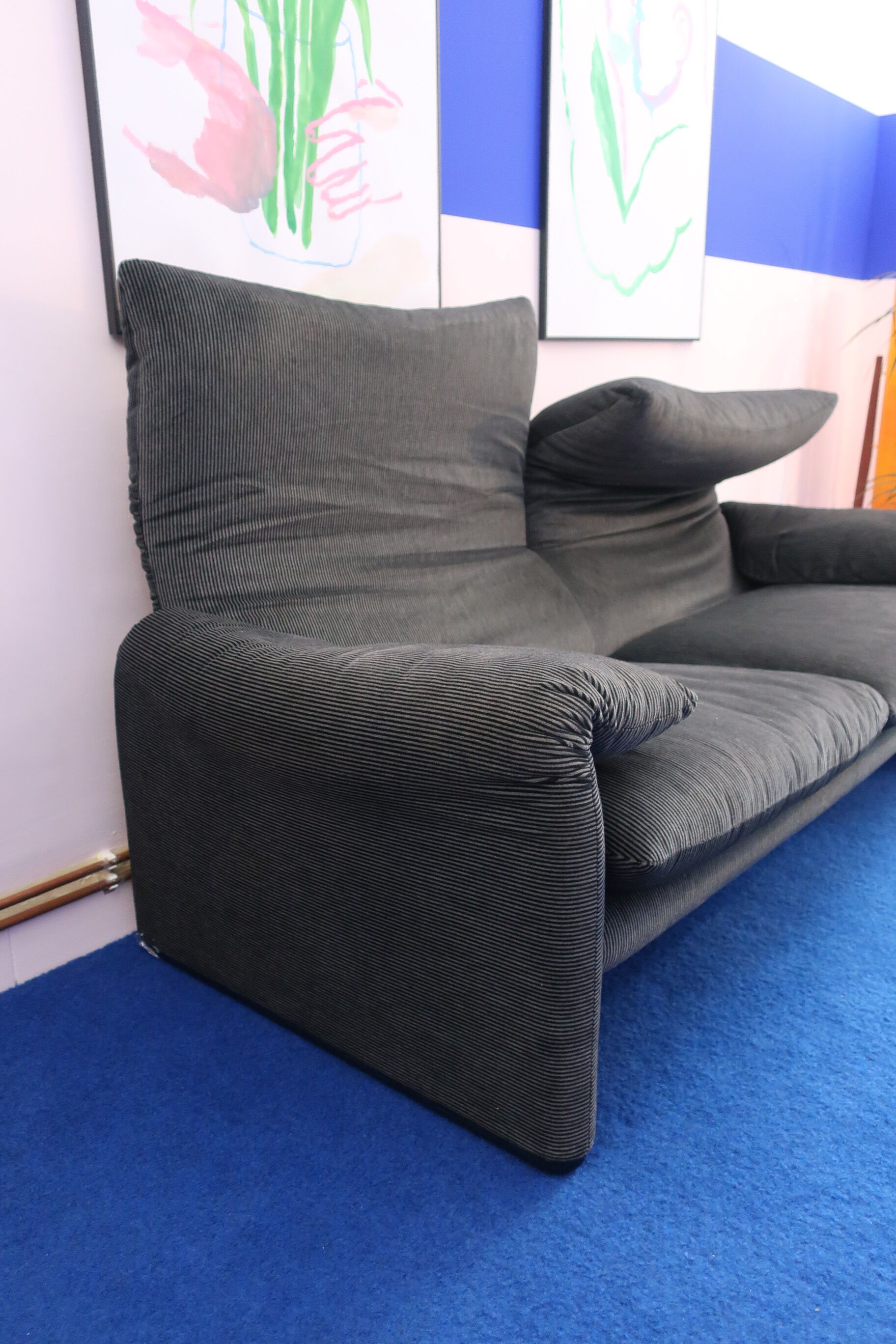 Maralunga sofa 2 seats Cassina edition 80s/90s