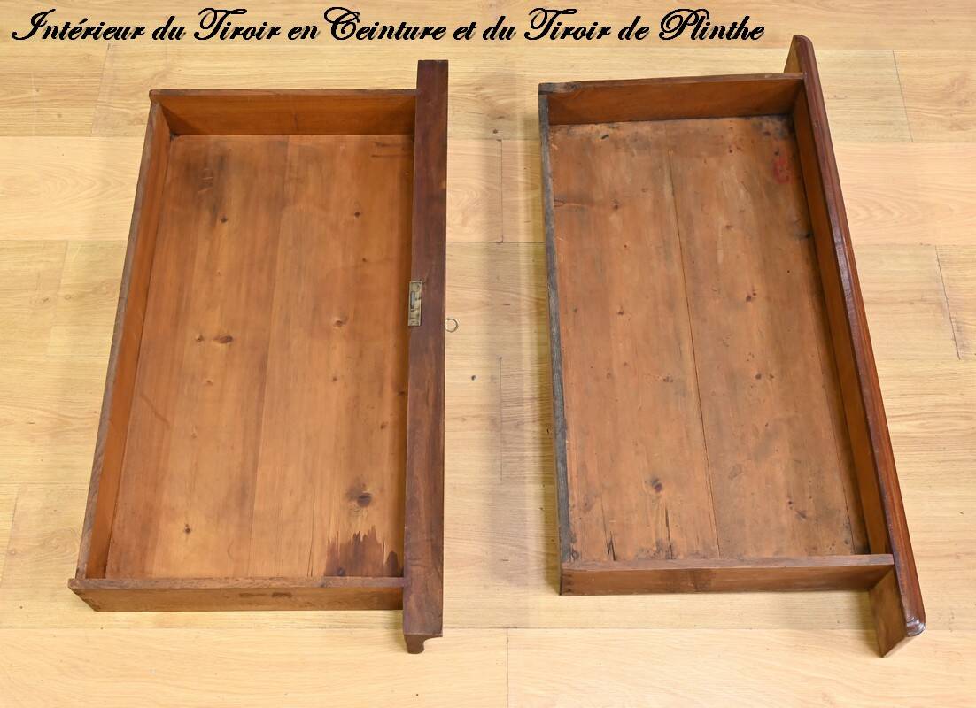 Semainier en ronce d’acajou, époque Restauration – 1ère partie du XIXème s.
