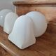 Paire d'applique en opaline blanche