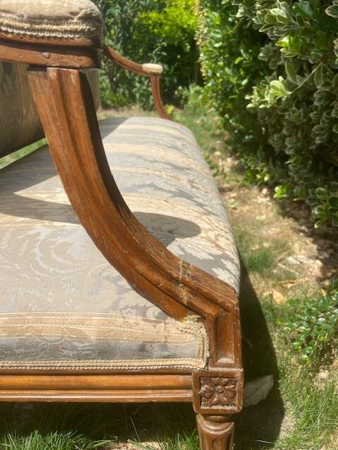 Banquette - Boudoir Sofa in Wood - Louis XVI Period