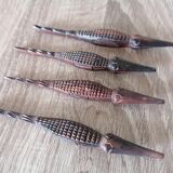 8 exotic wood holder knives