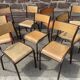 Set of 10 mismatched industrial chairs vintage mullca