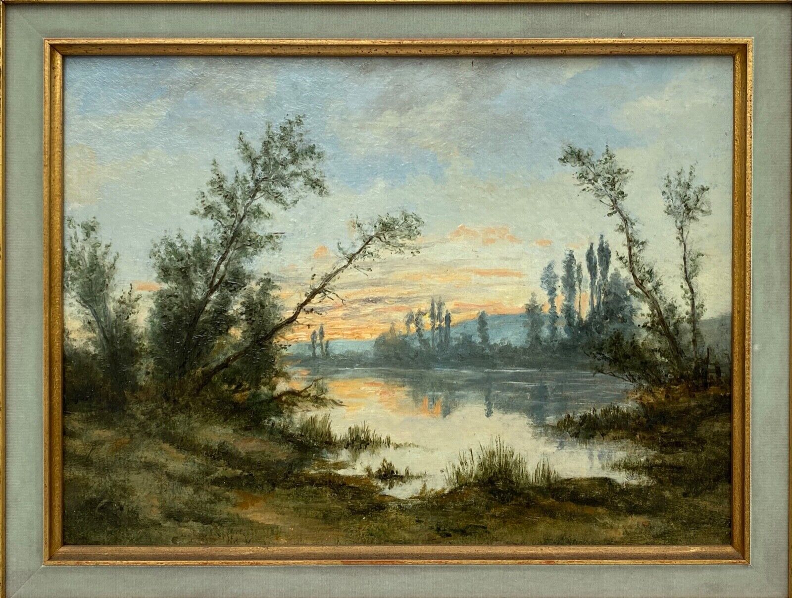 Oil on cardboard riveting nineteenth eugene labitte