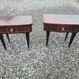 Pair of vintage rosewood bedside tables