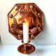 Scandinavian Antique Wall Candle Holder Sconce in Copper