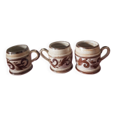 3 stoneware beer mugs, Henri Siegfried (Alsace)