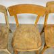 6 mismatched Baumann & Luterma bistro chairs, wood, 1960s