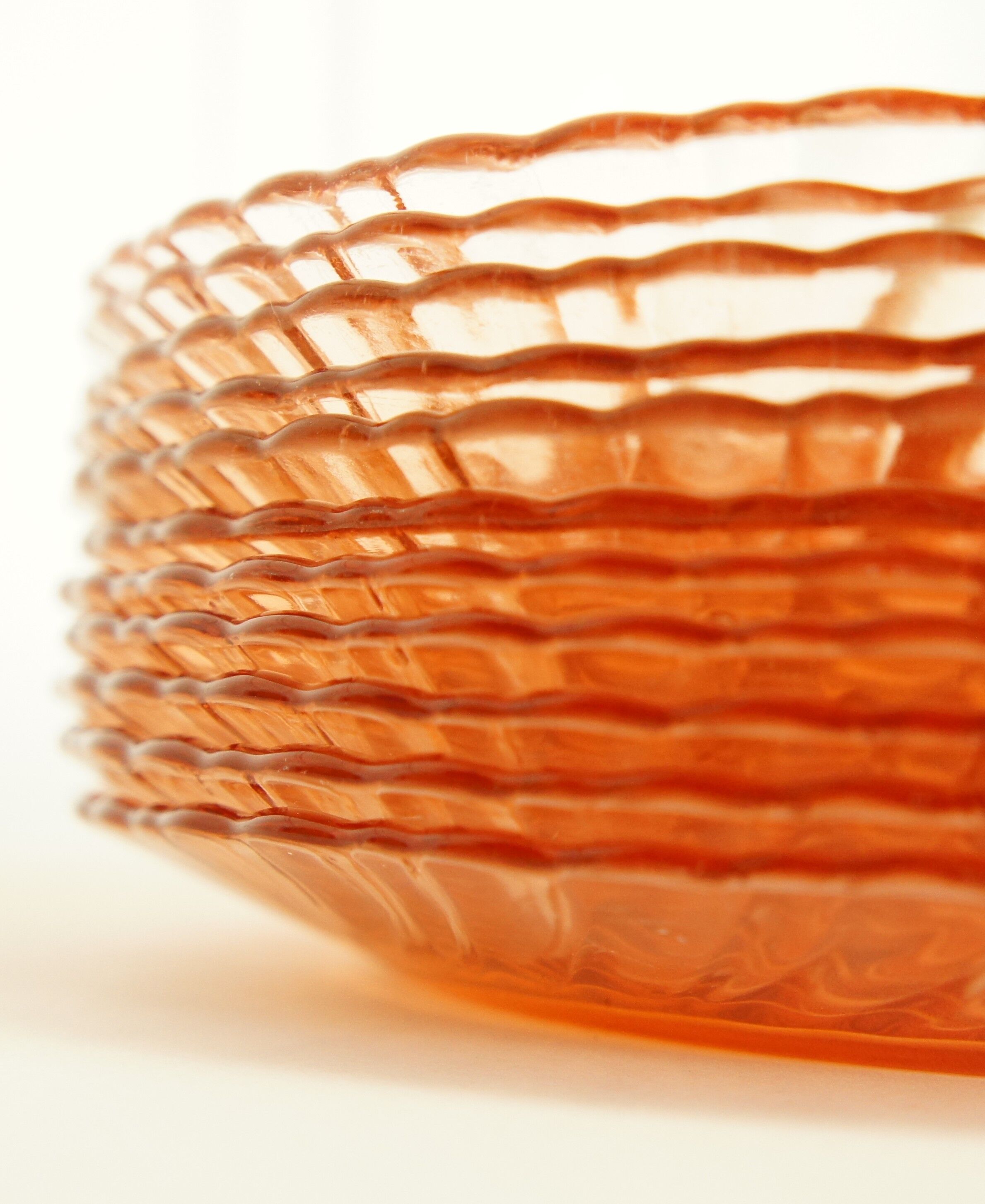 Set of 11 arcoroc France vintage plates