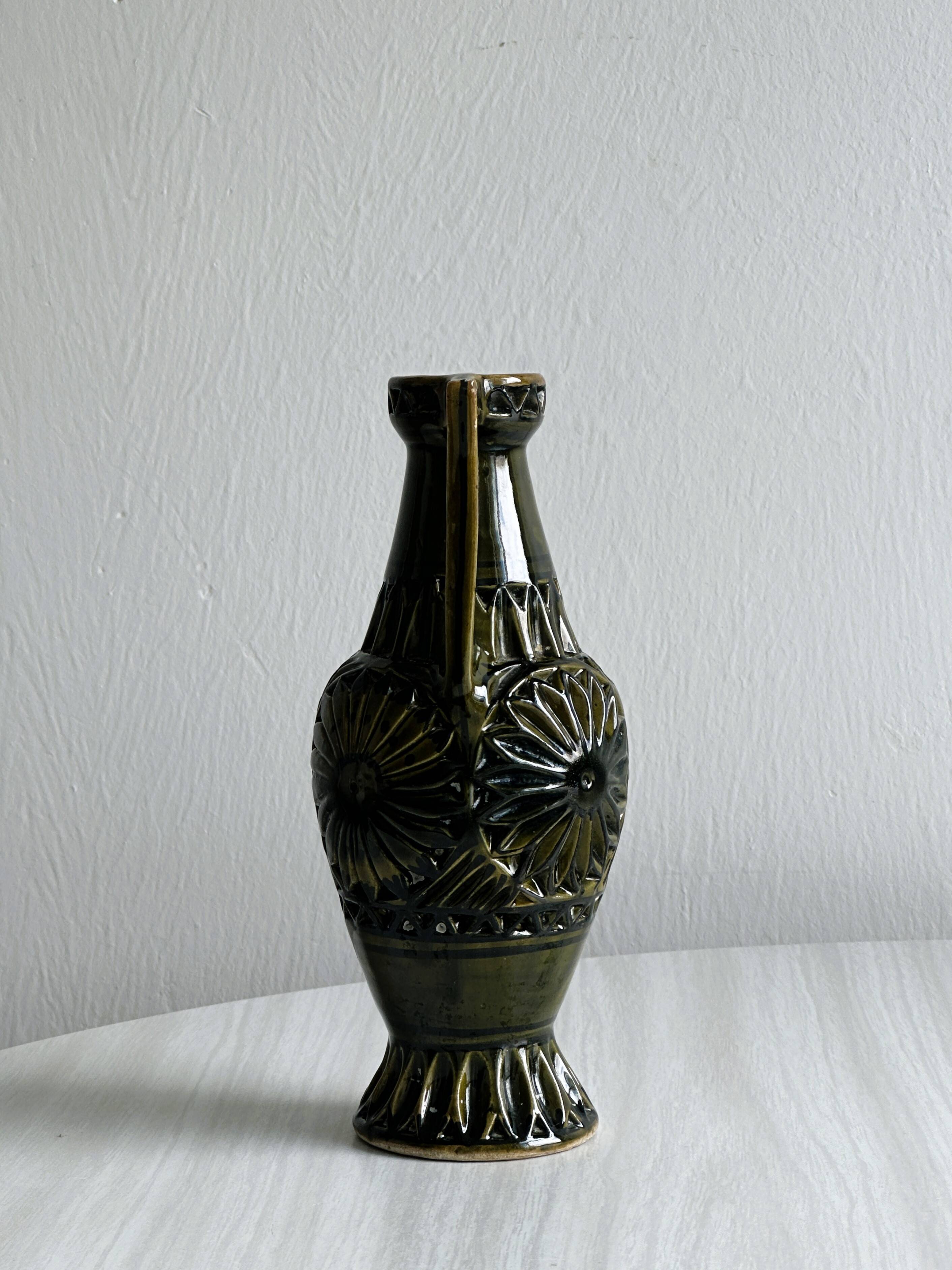 Small hand painted ceramic vase