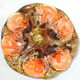 Lot six oyster plates /slip/faience