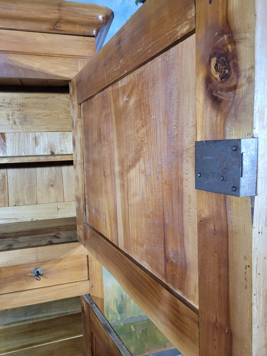 Standing Louis Philippe man in cherry wood