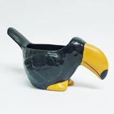 Cache-pot en céramique toucan vintage