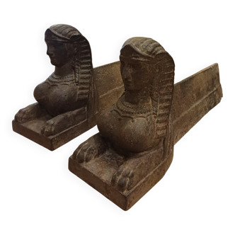 Paire De Chenets 19 eme de style Empire