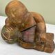 Carved wooden bookends