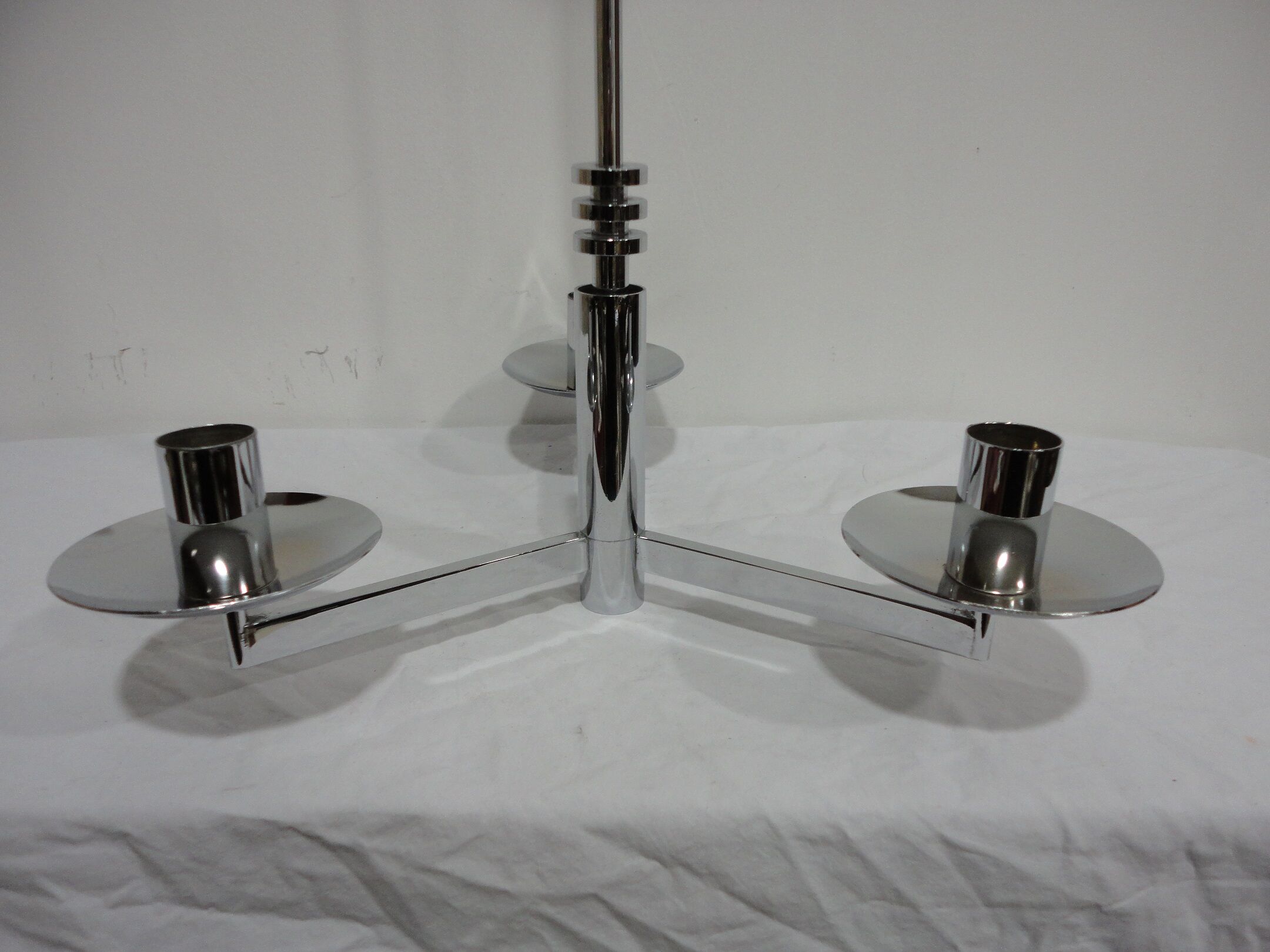 Chandelier 70s chrome metal