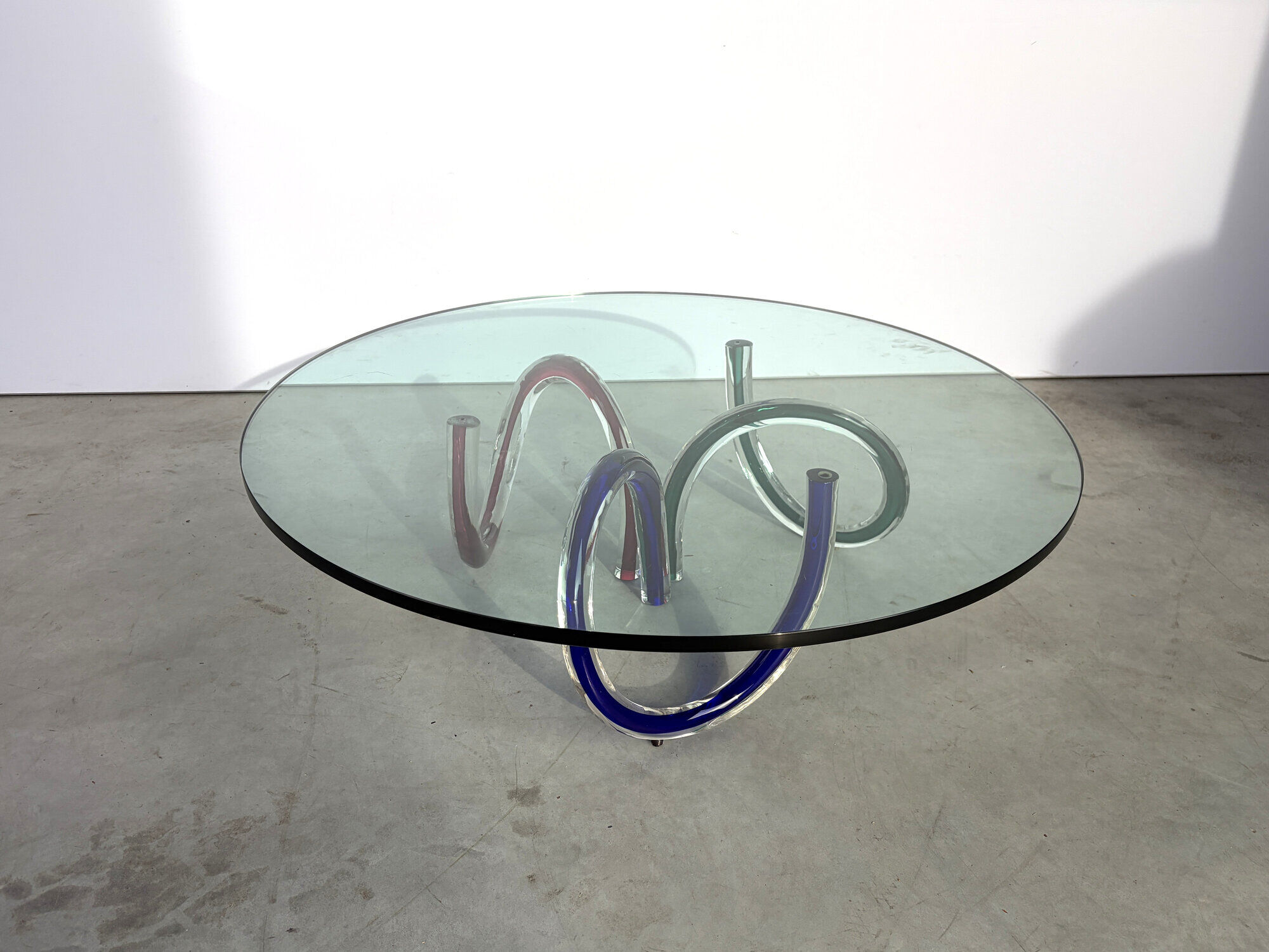 Murano glass coffee table by Maurice Barilone, 1980s