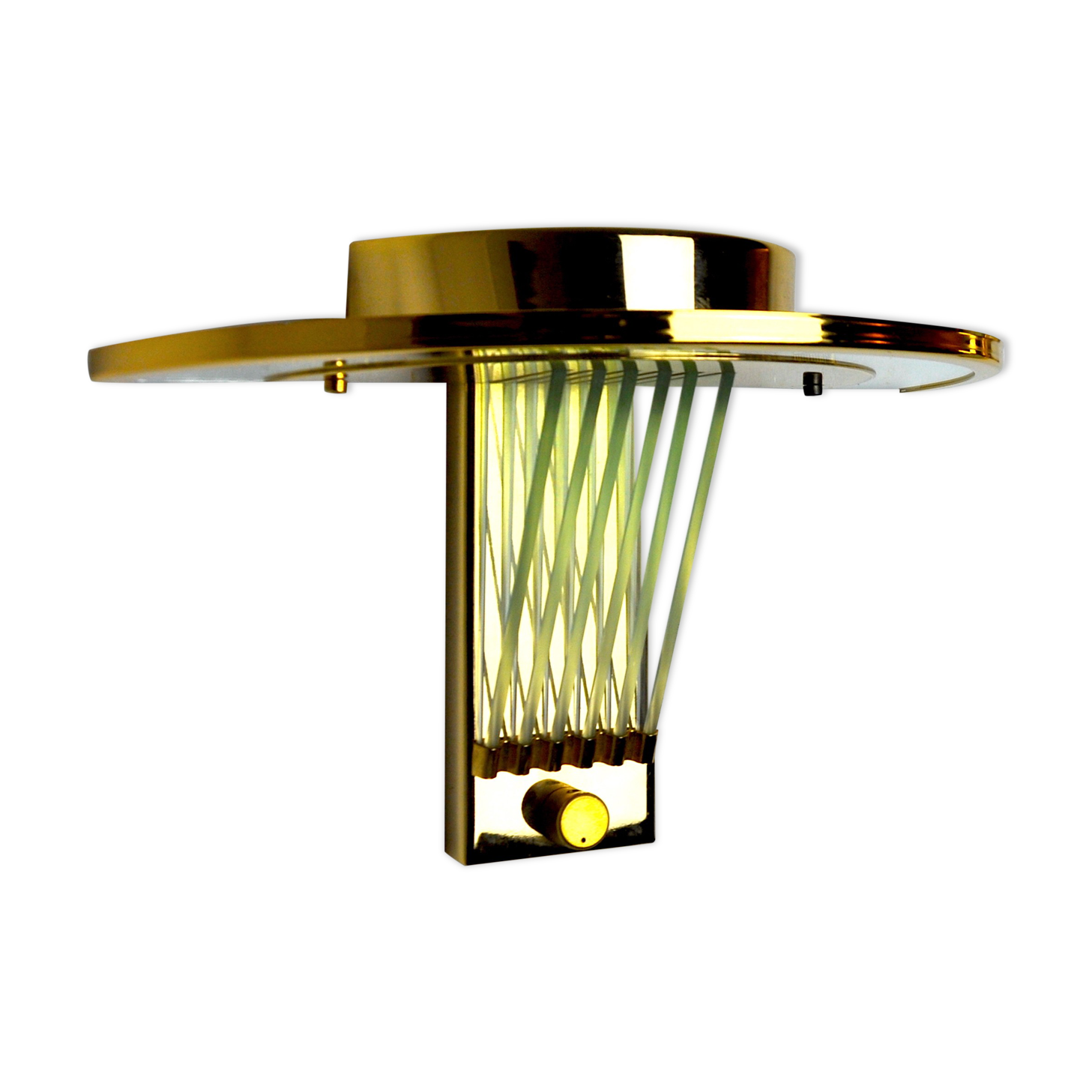 Wall lamp Regency half-moon, Italy, 1970