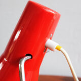 Vintage czechoslovakian red table lamp Drupol 21616, 1960s