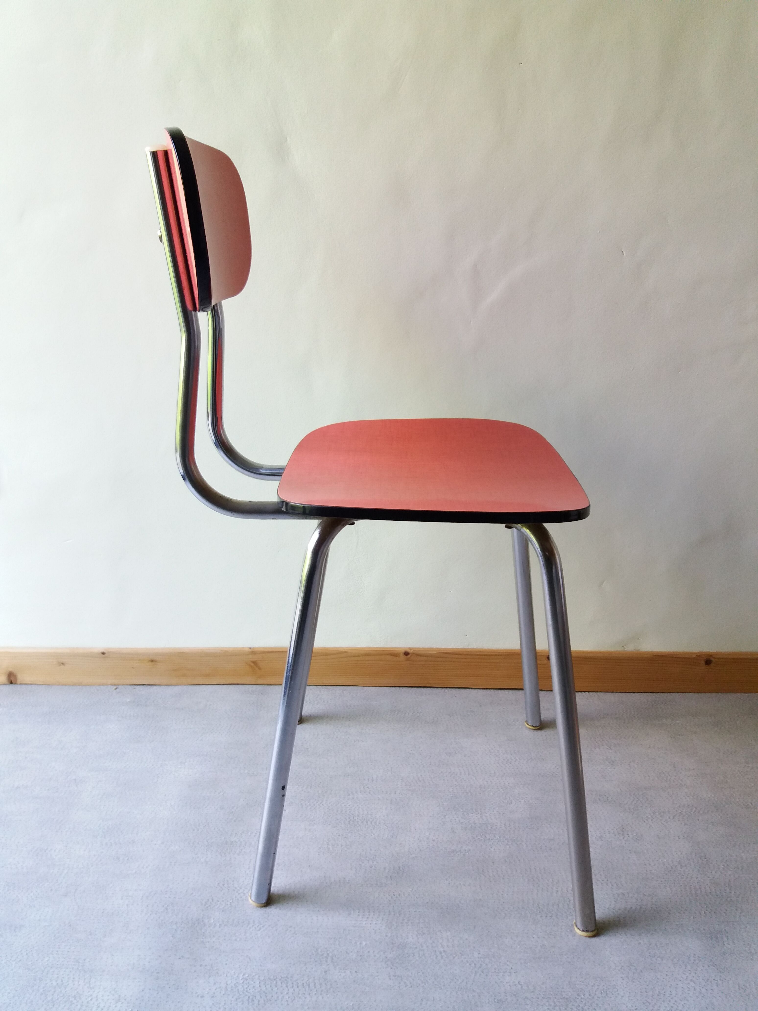 Red formica chair