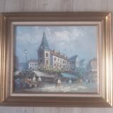 Tableau scène de rue