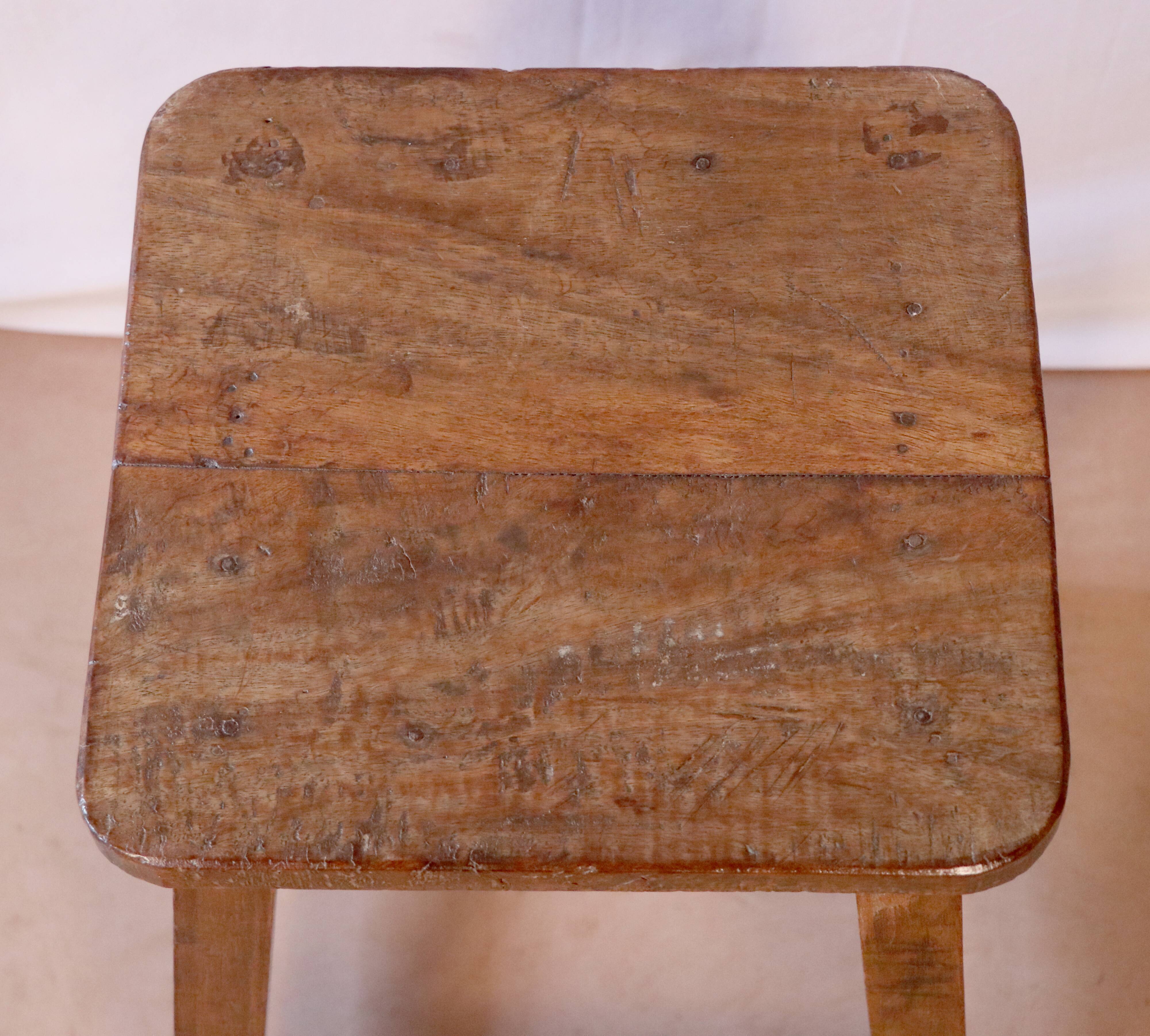 Old Burmese teak workshop stool