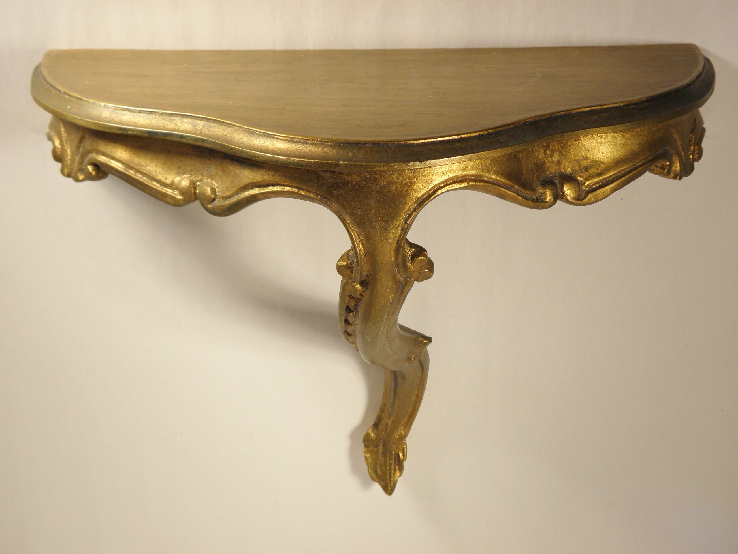 Old gold wall console 39 cm