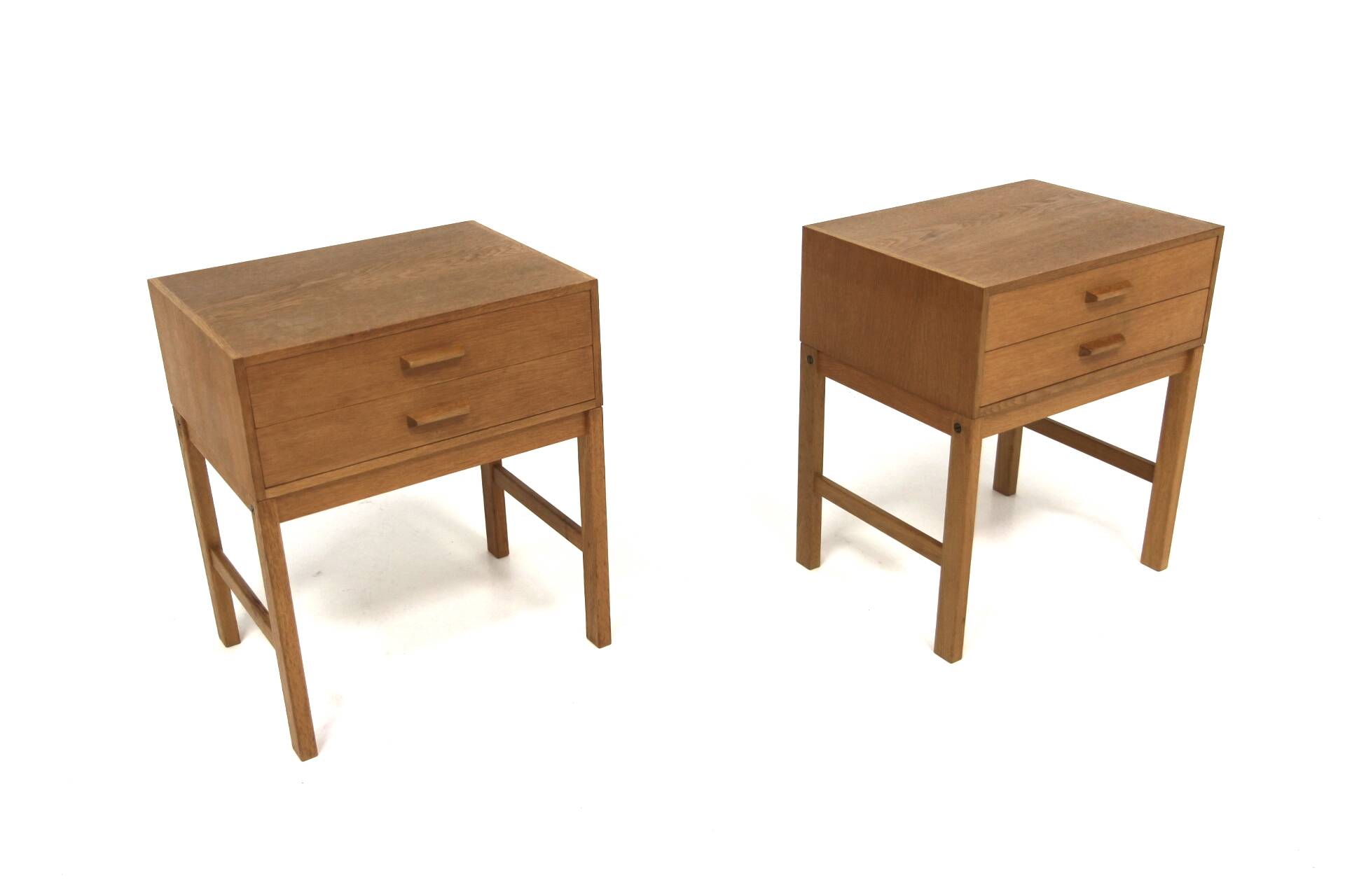 Pair of oak bedside tables, Sweden, 1960