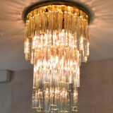 Venini Murano glass waterfall ceiling light Triedri