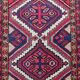 Vintage hand-knotted Hamadan runner rug from the 1960s.