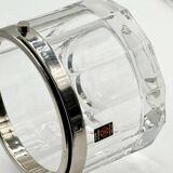 Arnolfo Di Cambio Vintage Ice Bucket in Crystal and Metal, 1980s