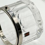 Arnolfo Di Cambio Vintage Ice Bucket in Crystal and Metal, 1980s