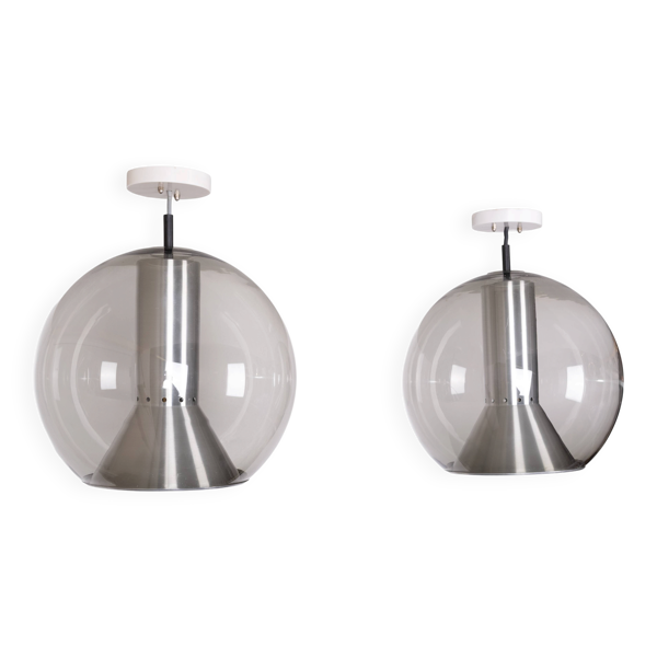 Raak Amsterdam Frank Ligtelijn Globe Pendentifs années 1960 néerlandais