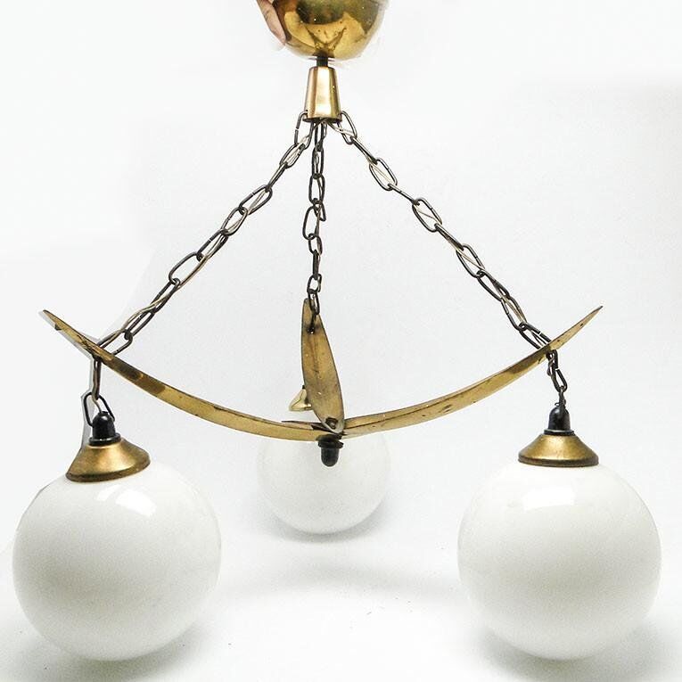 Mid-century style chandelier, Poland, 1970s