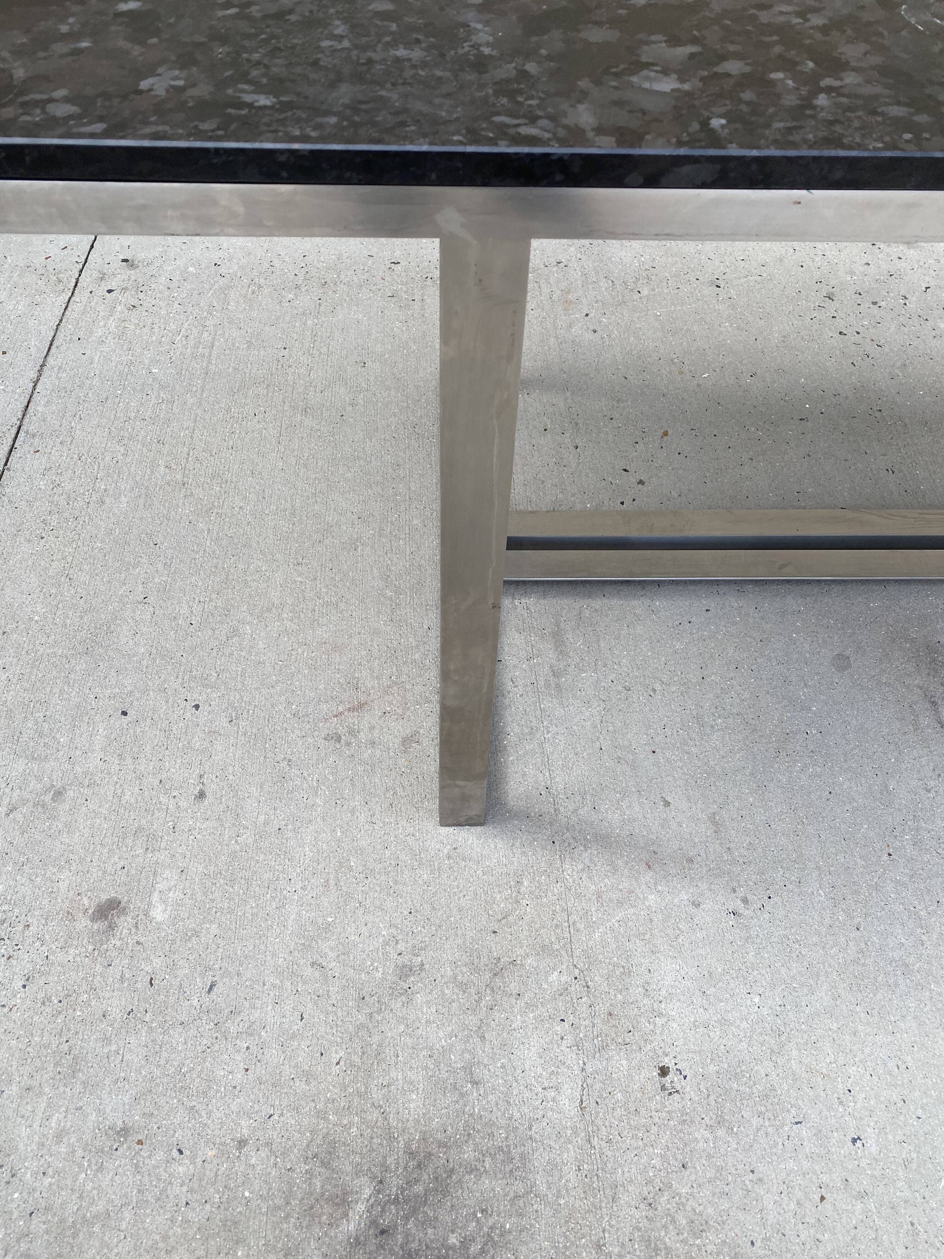 Dining table marble stainless steel feet