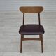 1960s, set of 6 Danish dinning chairs, solid oak wood, reupholstered.