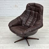 1970s, Danish design by H.W.Klein, swivel chair with footstool.