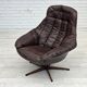 1970s, Danish design by H.W.Klein, swivel chair with footstool.