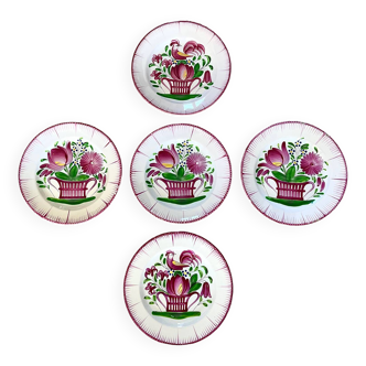 5 Lunéville decorative plates