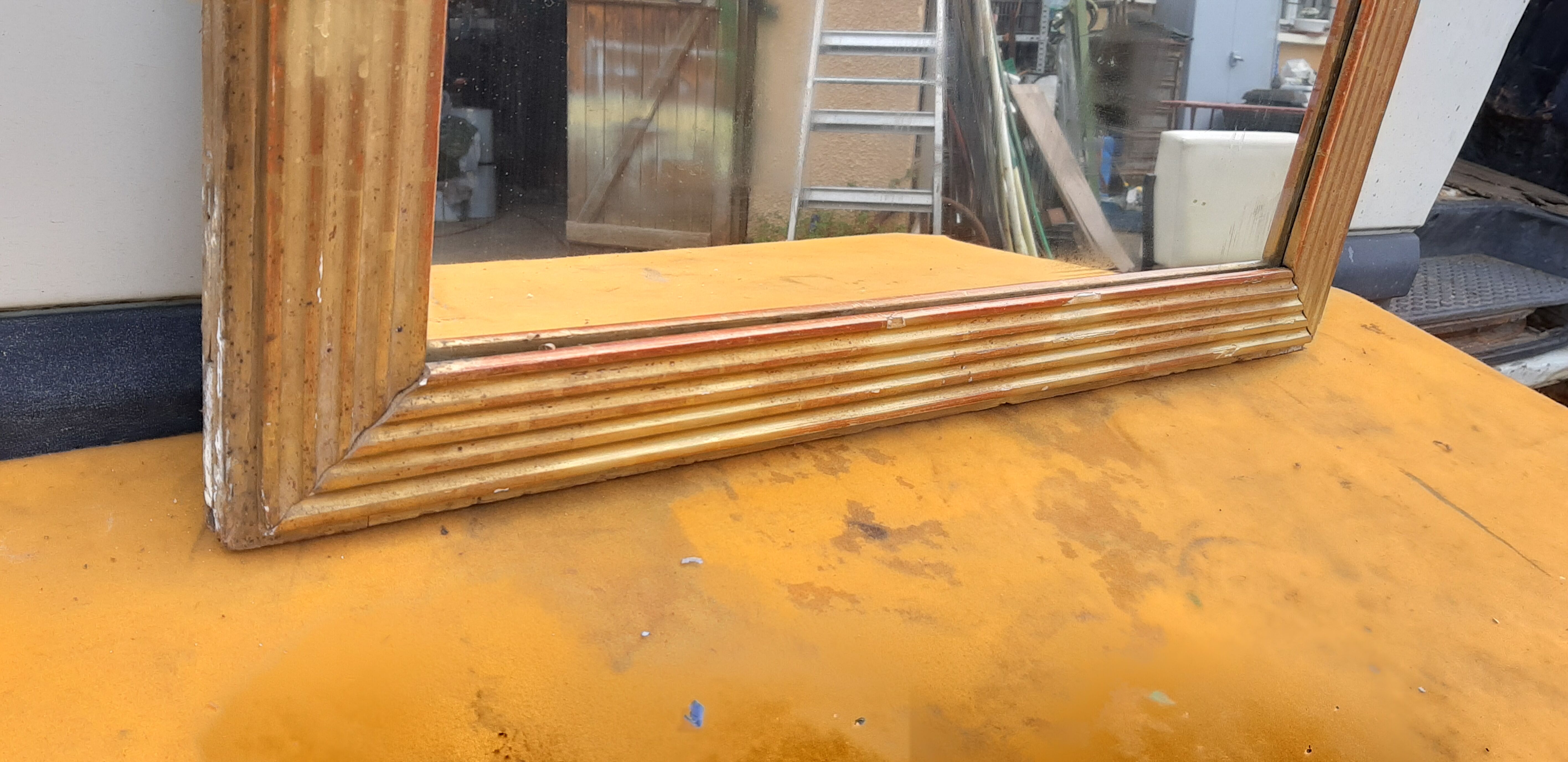 Mirror 19 eme Golden Wood and Stuk 73x71cm