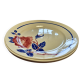 Assiettes plates K&G Lunéville modèle Chantal  lot de 3 style Art nouveau