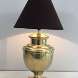 Neoclassical style brass baluster lamp