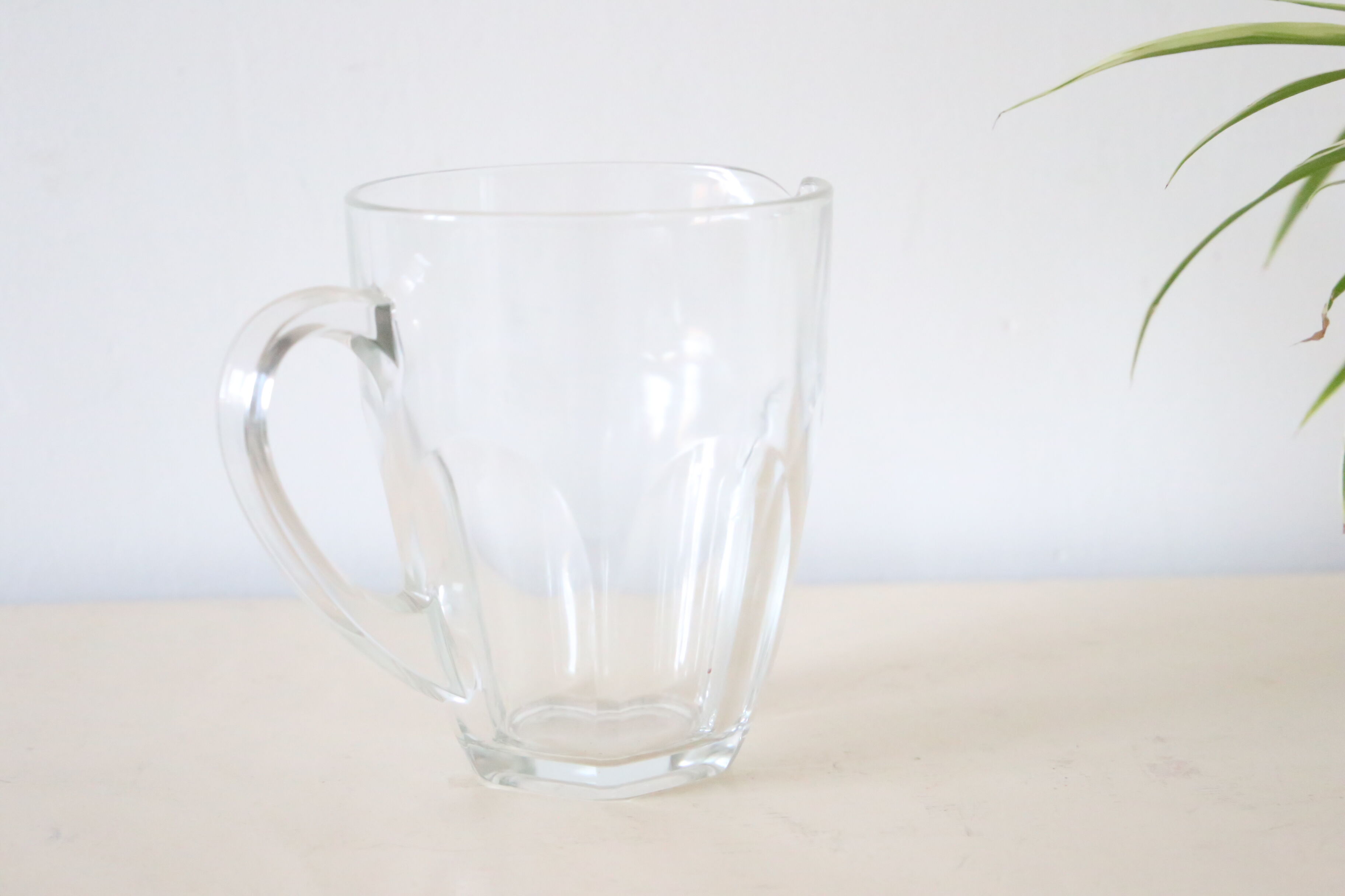 Glass pitcher, bistro, vintage