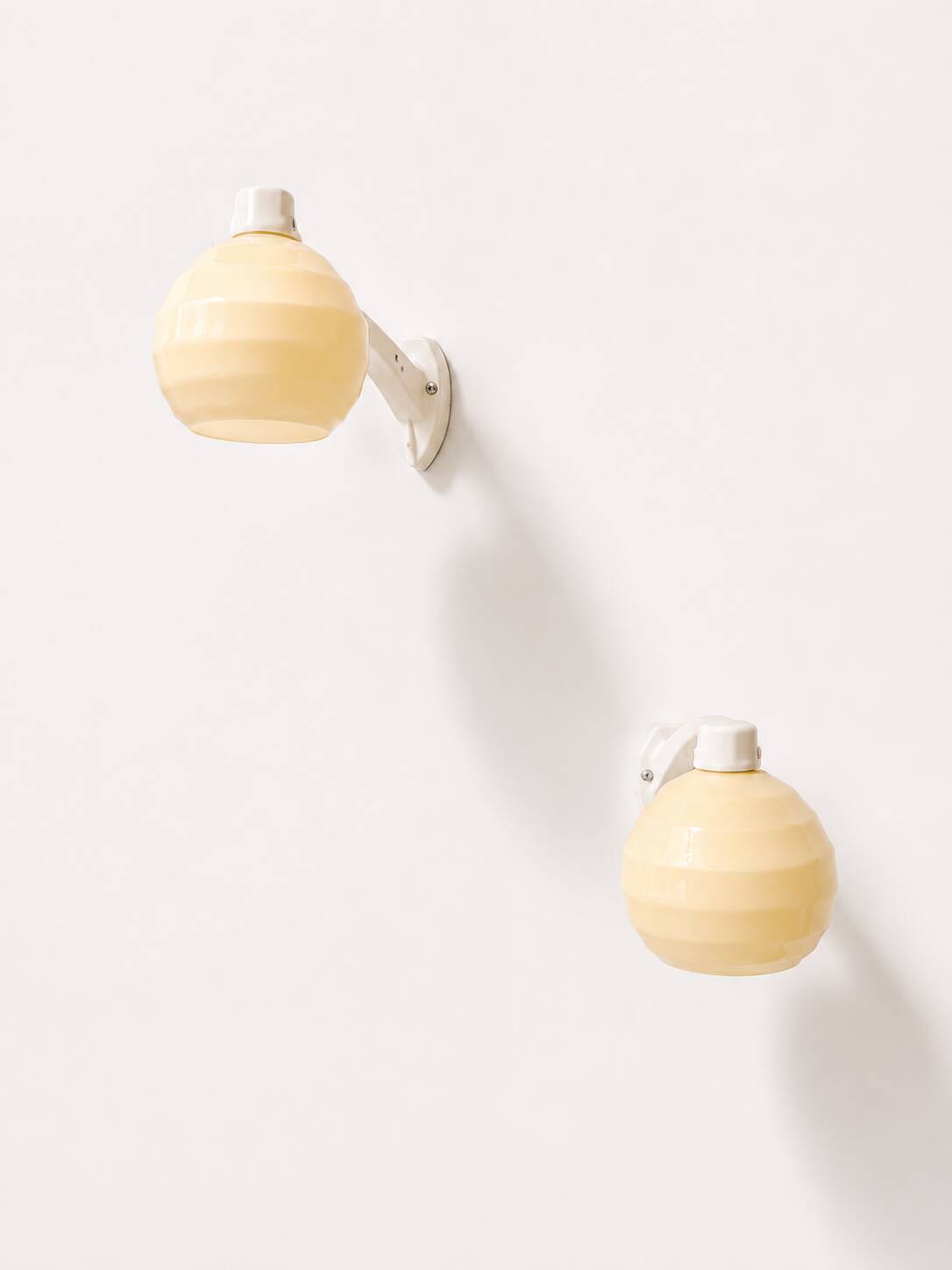 Art Deco porcelain wall lights
