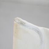 Chaise longue à bascule de Roger Lecal, modèle Jetstar, acier laqué marron et toile, France, 1975
