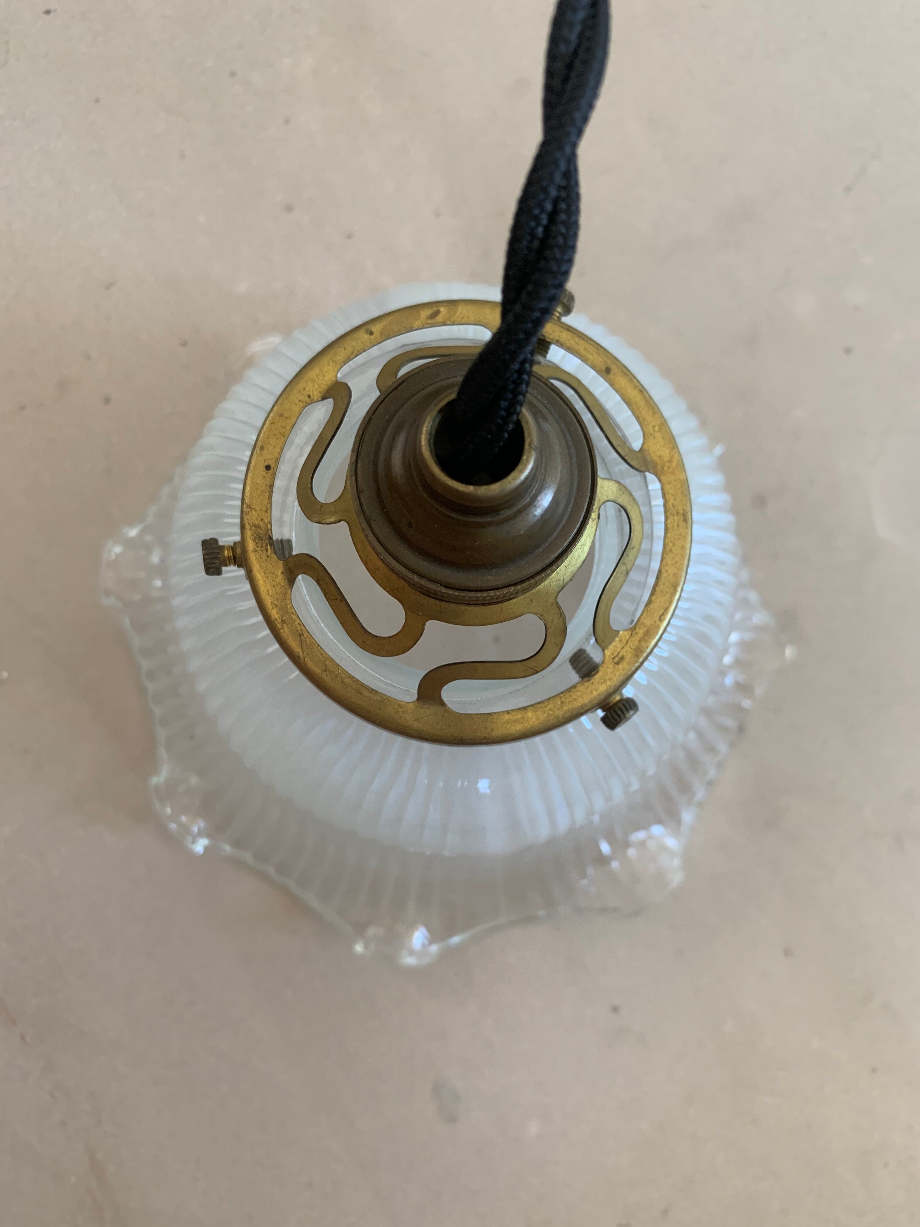 Old holophane lampshade