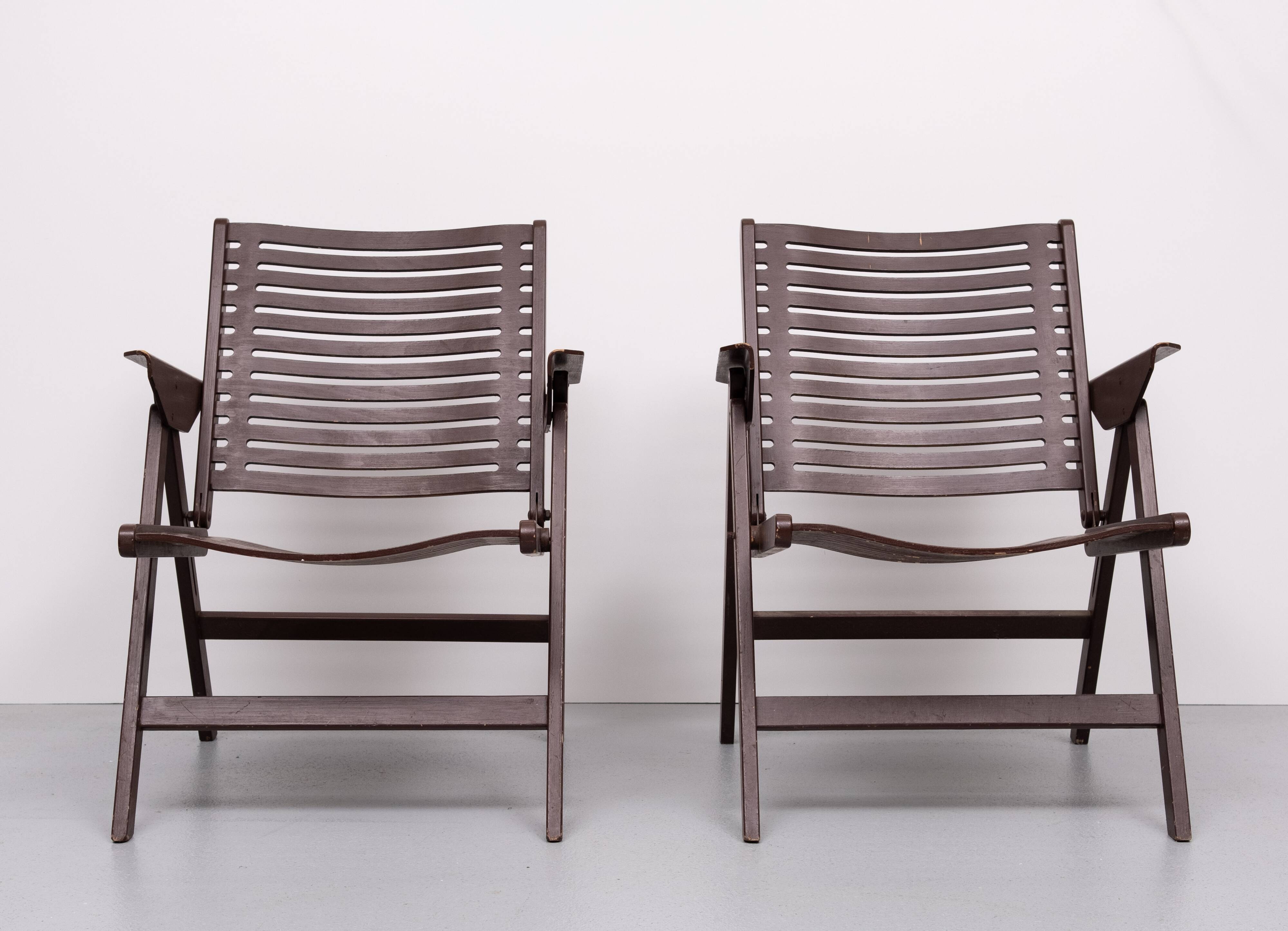 Vintage Rex multiplex folding chairs Niko Kralj, Joegoslavië 1950