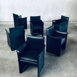 Postmodern Model 401 Break Armchairs by Mario Bellini for Cassina, Italy, 1980s, Set of 6