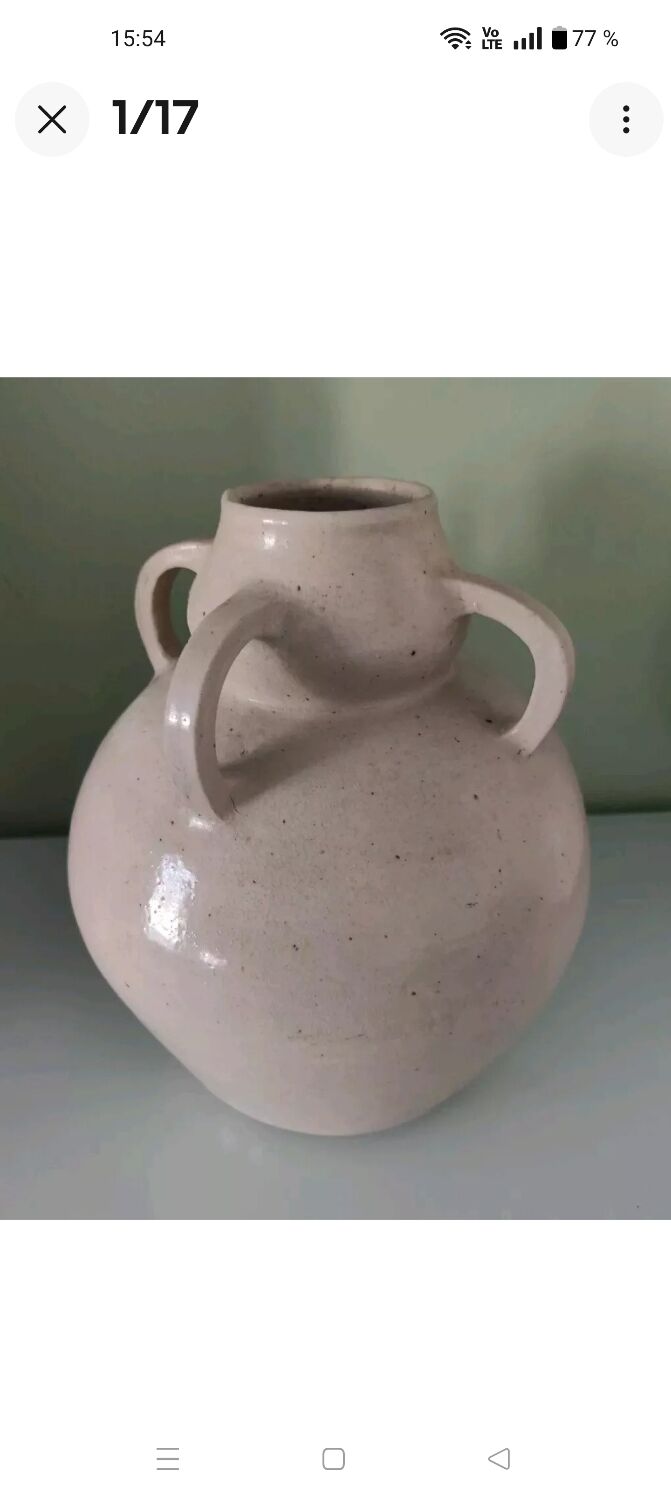 Betzy augeron (1882-1976) large ceramic vase / glazed stoneware 1930 lol-