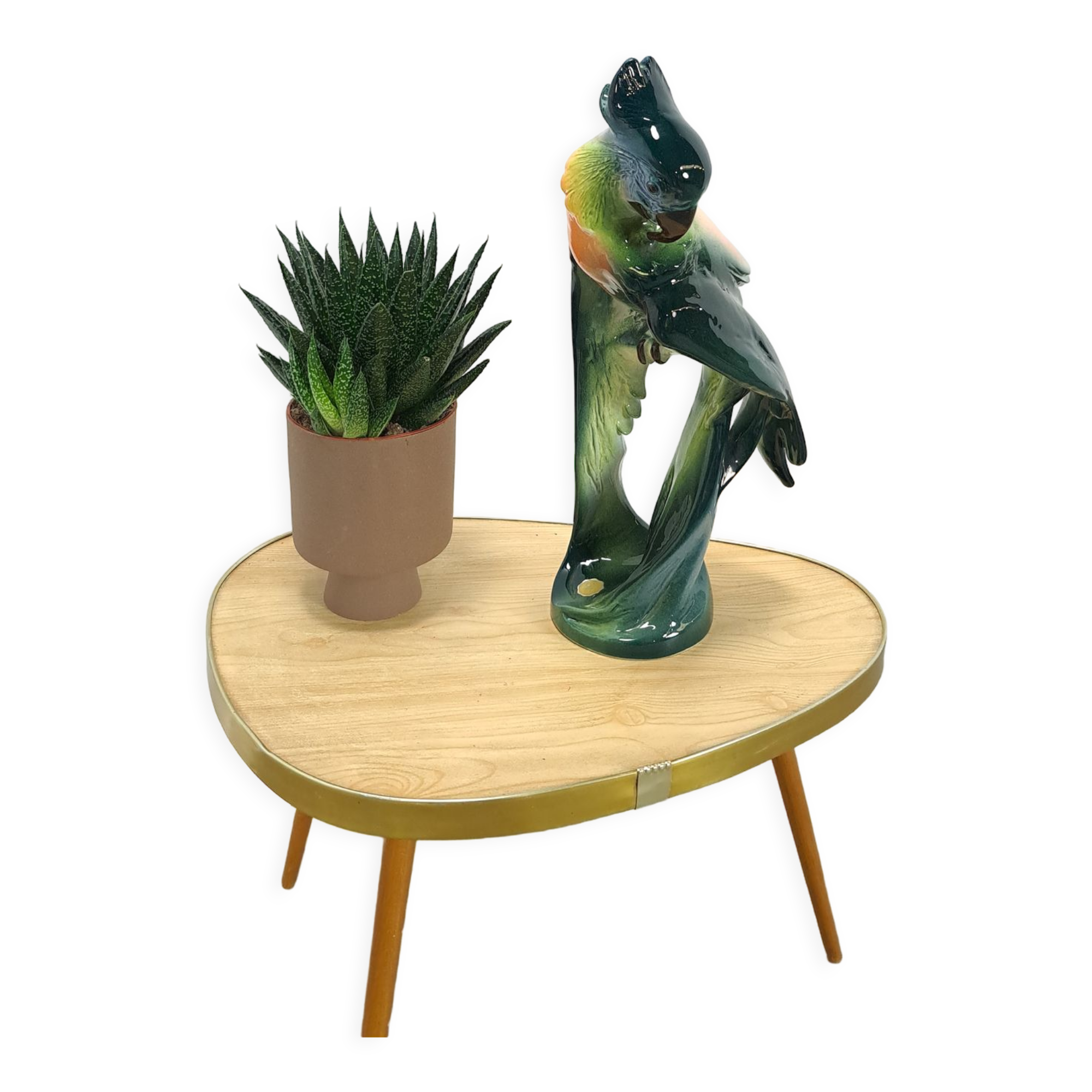 Porcelain statue cockatoo vintage