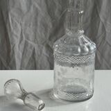Small glass bottle with vintage round cap H22.5